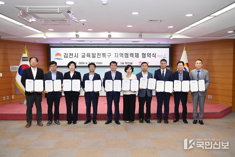 김천시 교육발전특구 시범지역 2차 공모 선정.