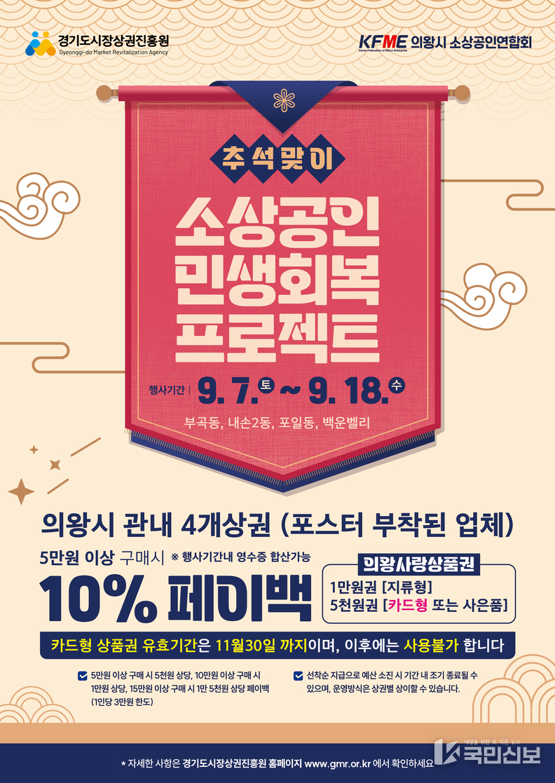 소상공인 민생회복 프로젝트 포스터