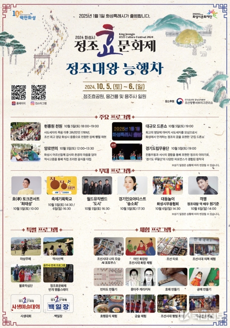 정조효문화제 포스터.