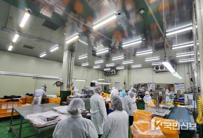 학교급식 수산물 공급업체 합동점검 사진.