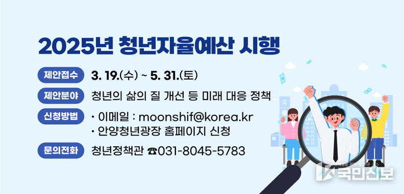 청년자율예산 홍보 배너.