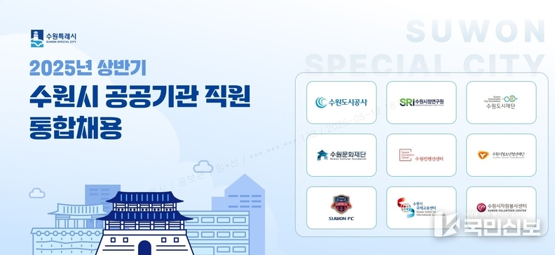 수원시 공공기관 통합채용 홈페이지 갈무리.