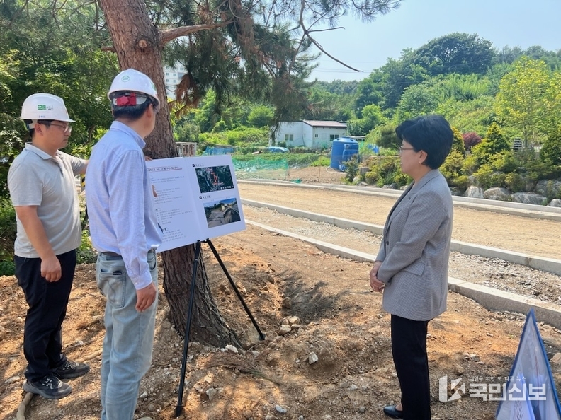 단국대학교 인근 개설공사 현장 확인.