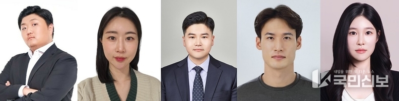 제7회 청년상 수상자(왼쪽부터 김영진 ㈜린온컴퍼니 대표_윤소연 퍼클 대표_장대연 한경국립대 조교수_조규원 안양시청 직장운동부 육상코치_우수지 비엔에스컴퍼니 대표).